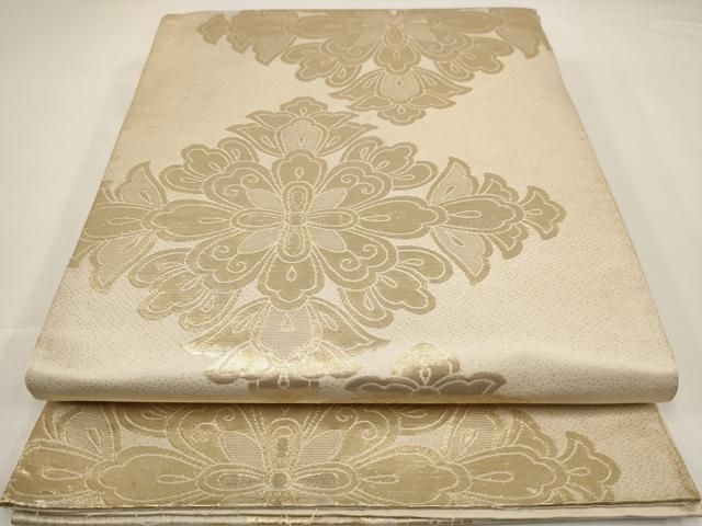 平和屋着物◎六通柄袋帯 花菱文 金糸 正絹 逸品 AAAU7200dt