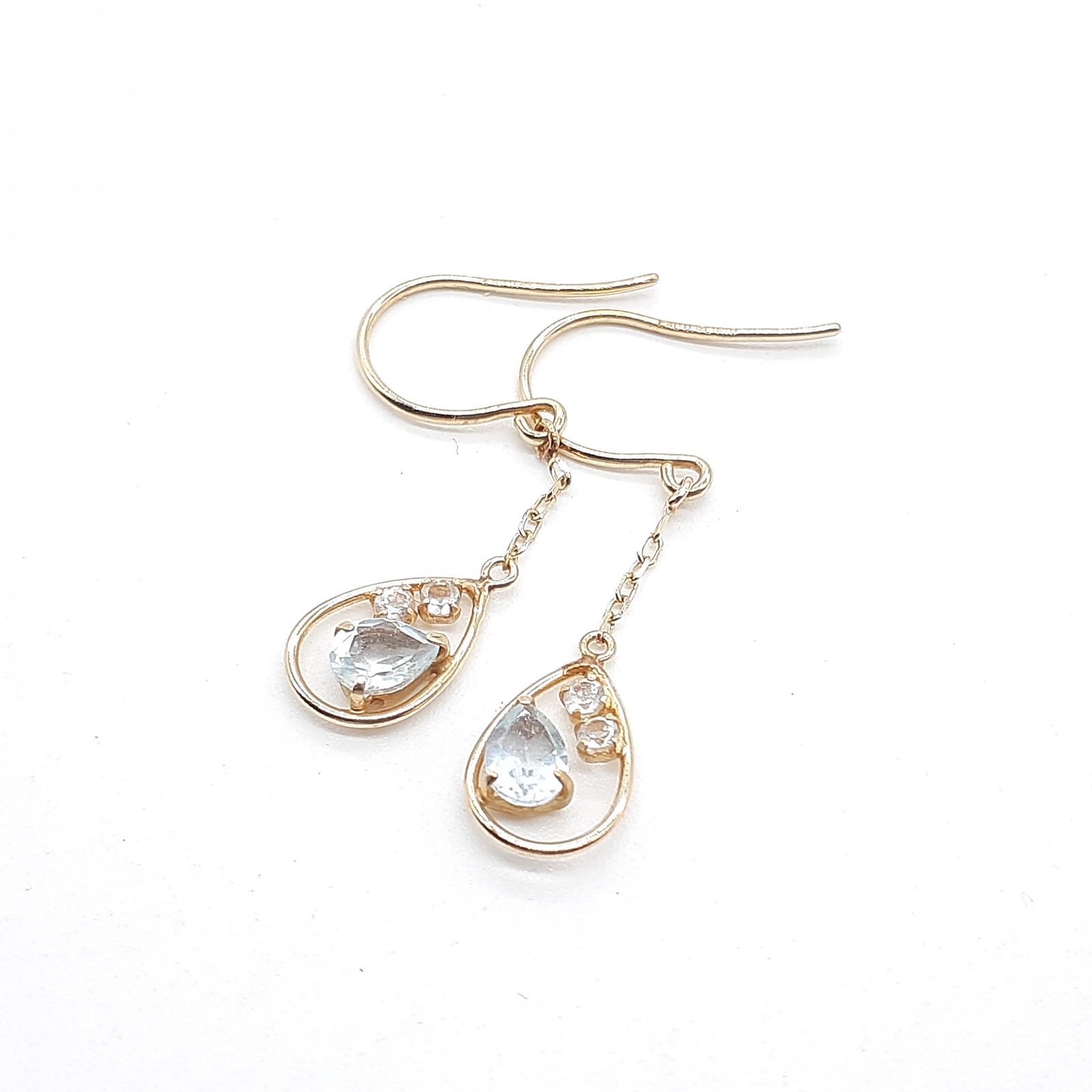 EAU DOUCE4℃ オデュース ヨンドシー K10 ピアス トパーズ クォーツ 
