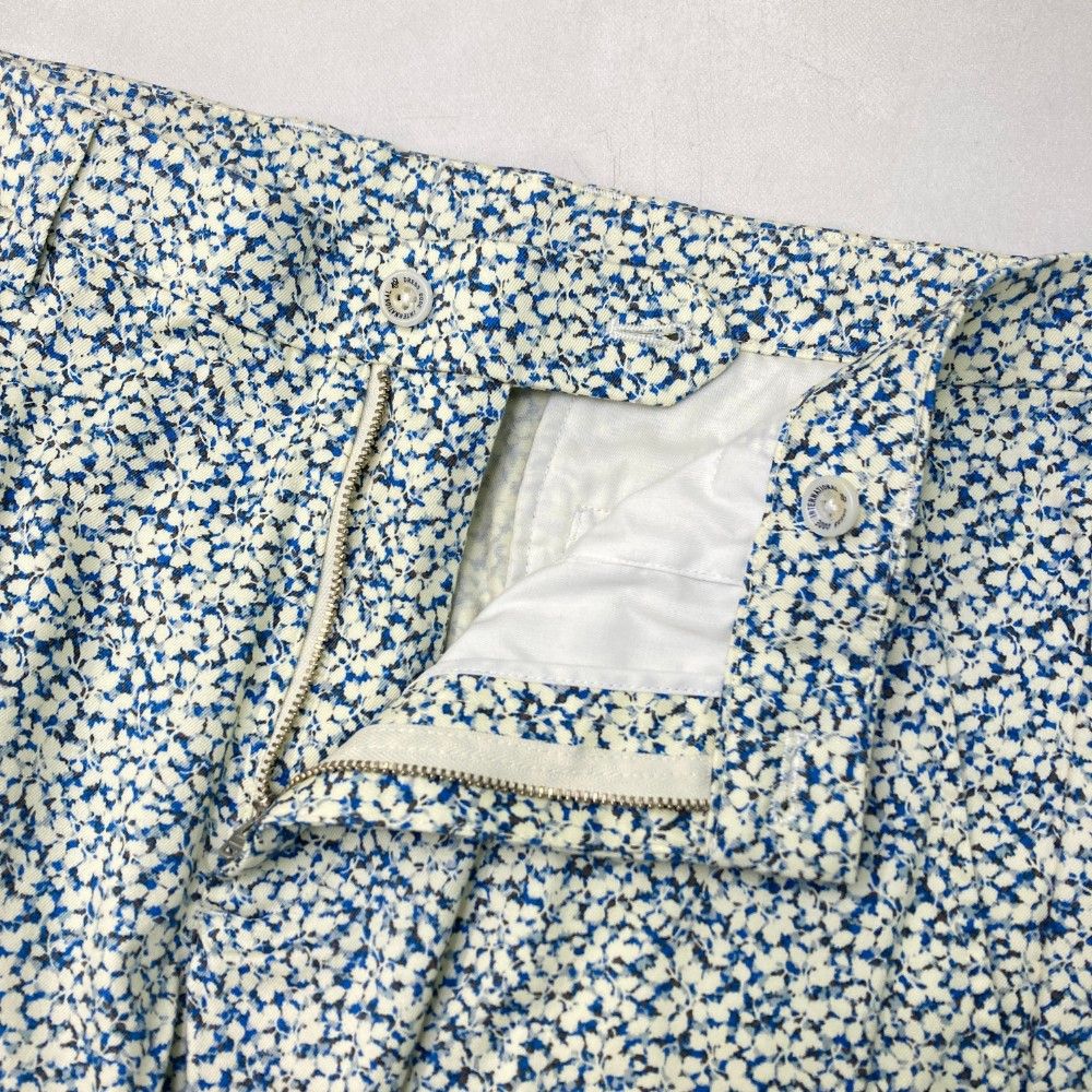 サイズ：79 ZOY ゾーイ × LIBERTY コットン混 ストレッチパンツ 総柄 ブルー系 [240101415436] ゴルフウェア メンズ ストスト ZOY ゾーイ × LIBERTY コットン混 ストレッチパンツ 総柄 ブルー