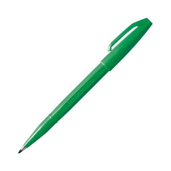（まとめ） ぺんてる 水性サインペン 緑S520-DD 1カートン（10本） 【&times;5セット】