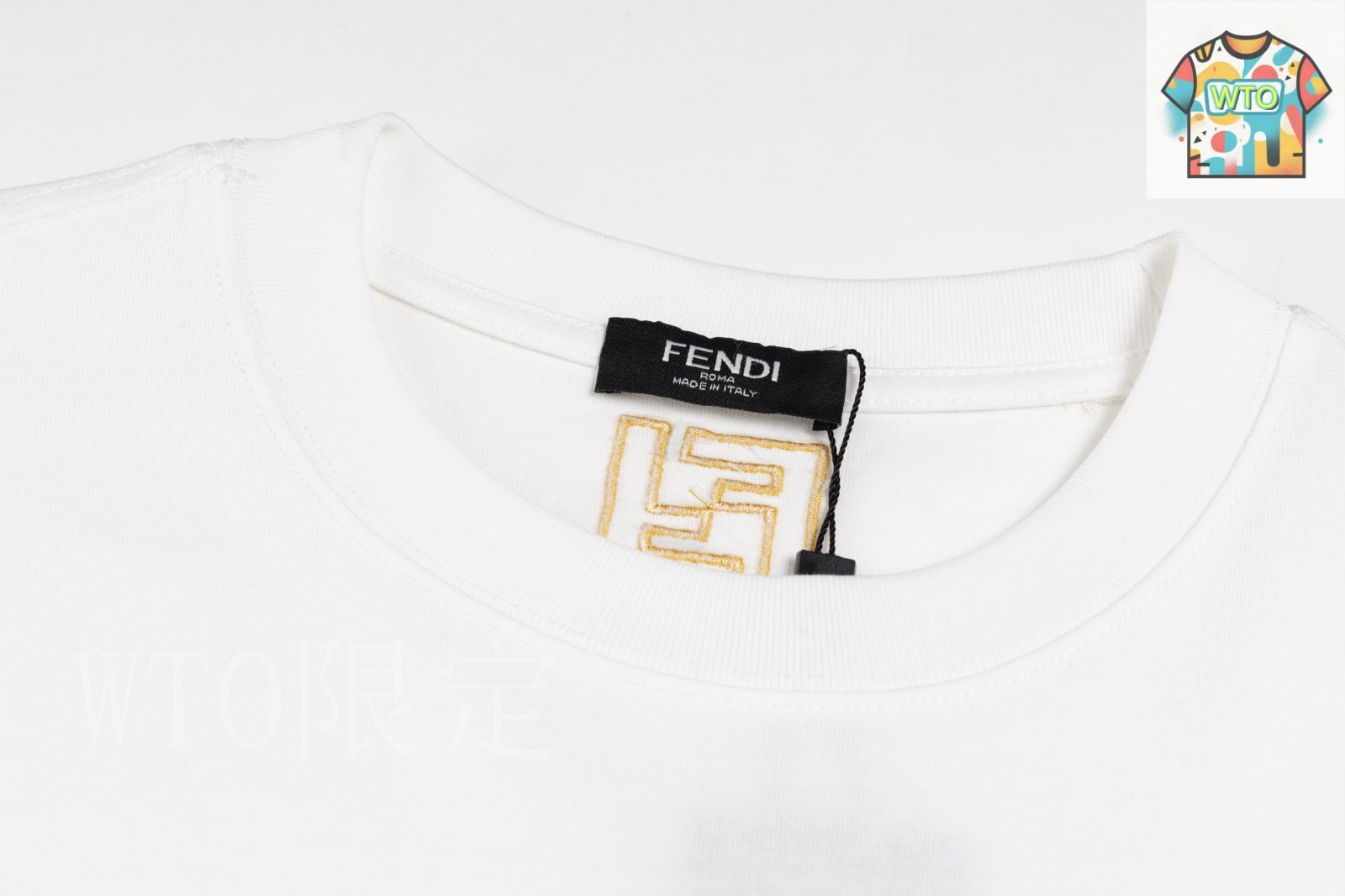 今日特価】FENDI Embroidered Crew Tee フェンディ 刺繍丸首 T