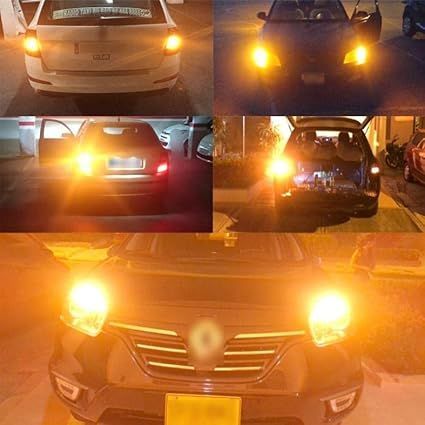BLUESEATEC 「業界新型爆光モデル」S25 ピン角違い 爆光 LED ウィンカー バルブ ピン角 違い 150&deg;純正アンバー ハイフラ防止 抵抗内蔵 S25シングル BAU15S PY21W LEDウィンカー 3200LM 12V/