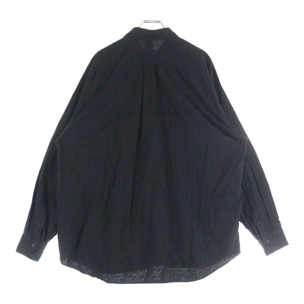 COMOLI コモリ 24AW KHADIコットン Wレイヤーコモリシャツ 長袖ボタンダウンシャツ ブラック A03-02006