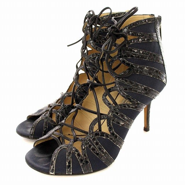 ジミーチュウ JIMMY CHOO グラディエーター サンダル パイソン型押し  