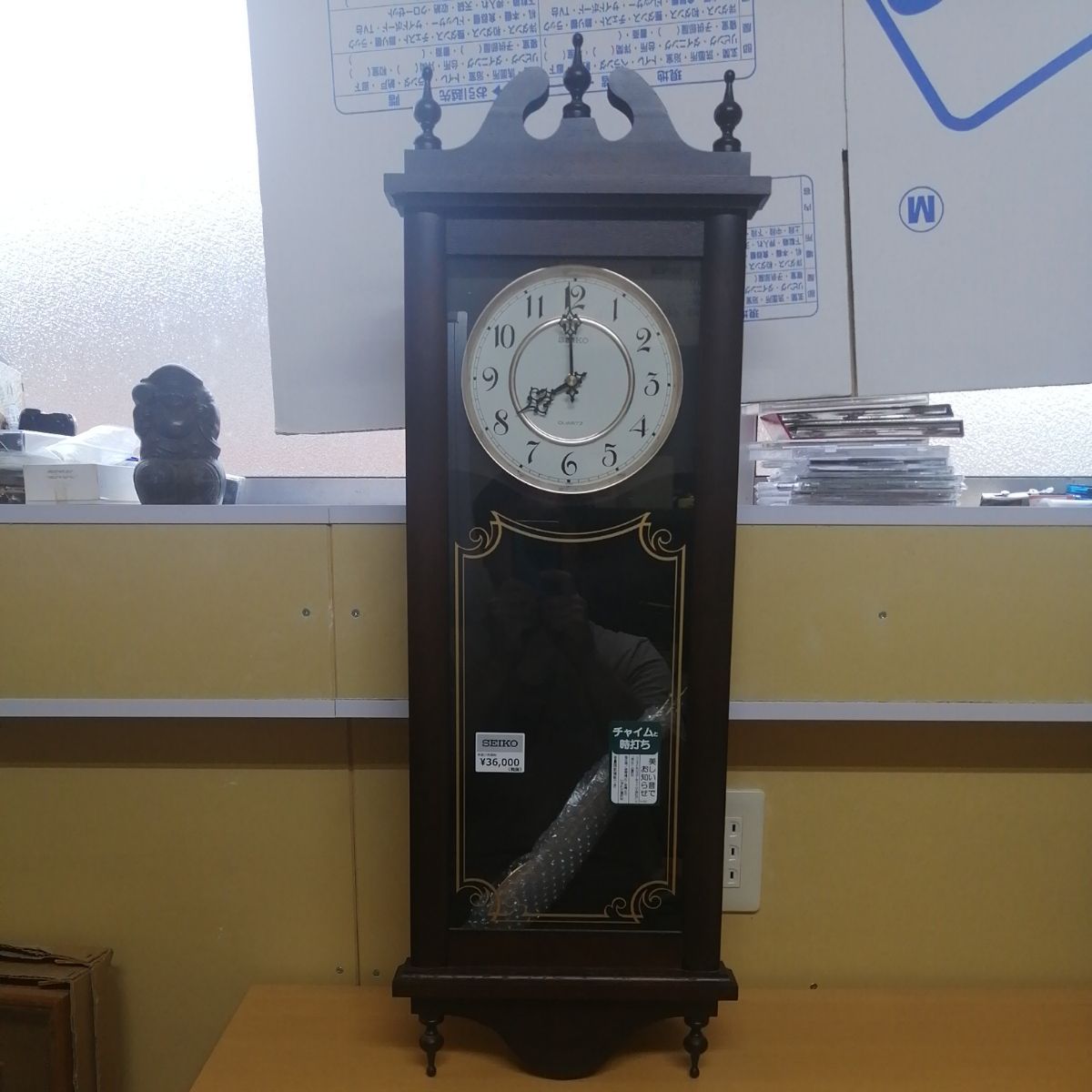 大きい割引 【新品】【未使用】保存品 SEIKO RQ-309B セイコー 振り子時計 掛時計/柱時計