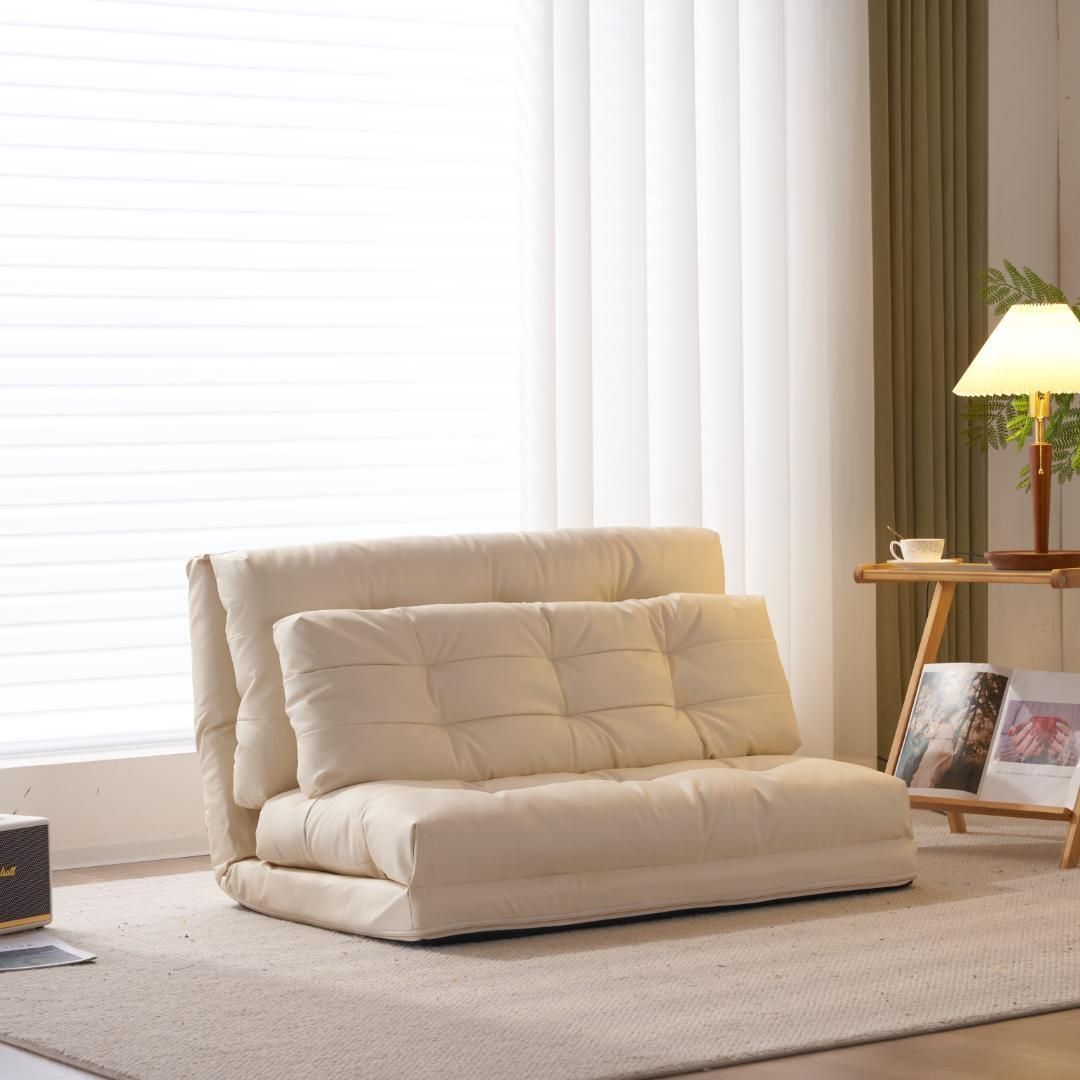 ソファベッド2人掛3WAY幅108cm6段階リクライニング座椅子折りたたみ