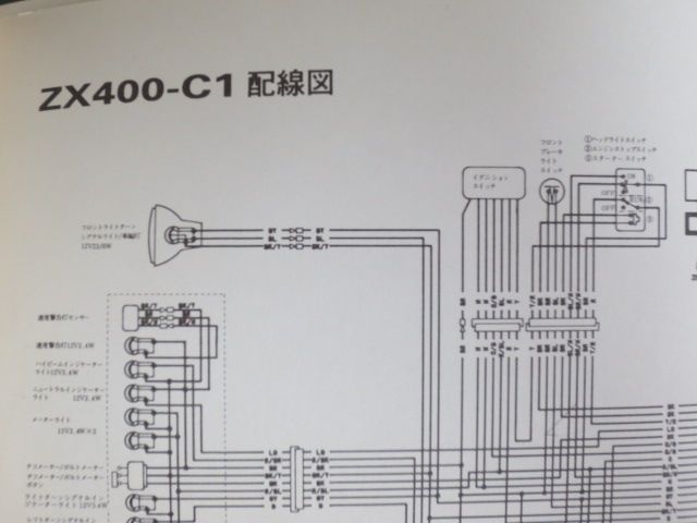 GPZ400F-Ⅱ ZX400-C1 配線図有 カワサキ オーナーズマニュアル 取扱