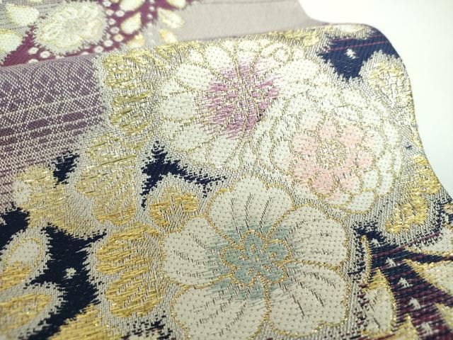 平和屋着物○六通柄袋帯 山取に辻が花 金銀糸 やまと誂製 正絹 逸品