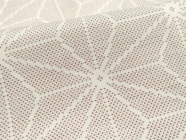 平和屋着物○本場大島紬 白大島 7マルキ 麻の葉文様 正絹 逸品