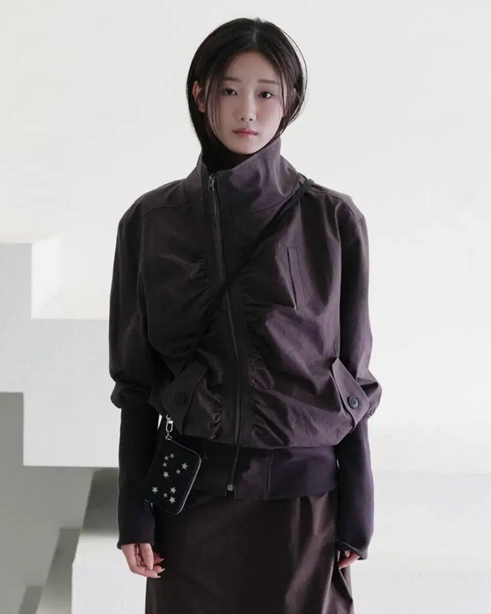 イン＆ヤン下ウール harmony ジャケット shiring jacket