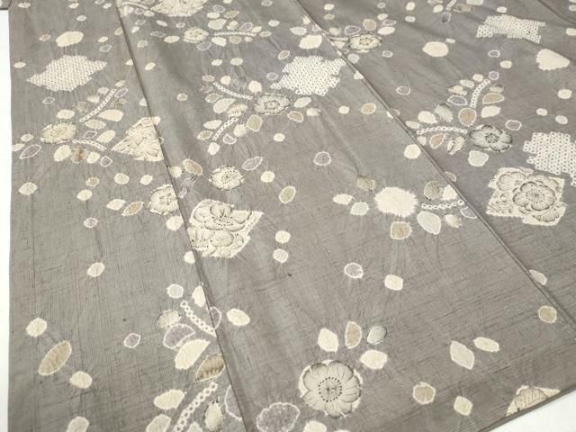 平和屋着物○上質な小紋 紬地 辻が花 手描き 絞り 正絹 逸品