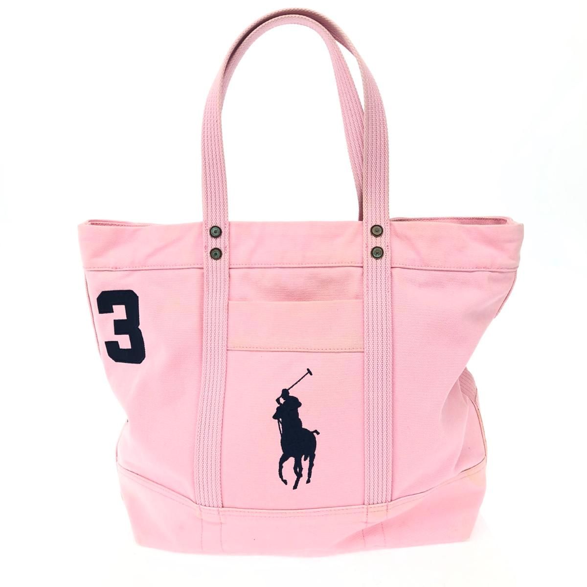 POLO RALPH LAUREN ポロラルフローレン トートバッグ ピンク