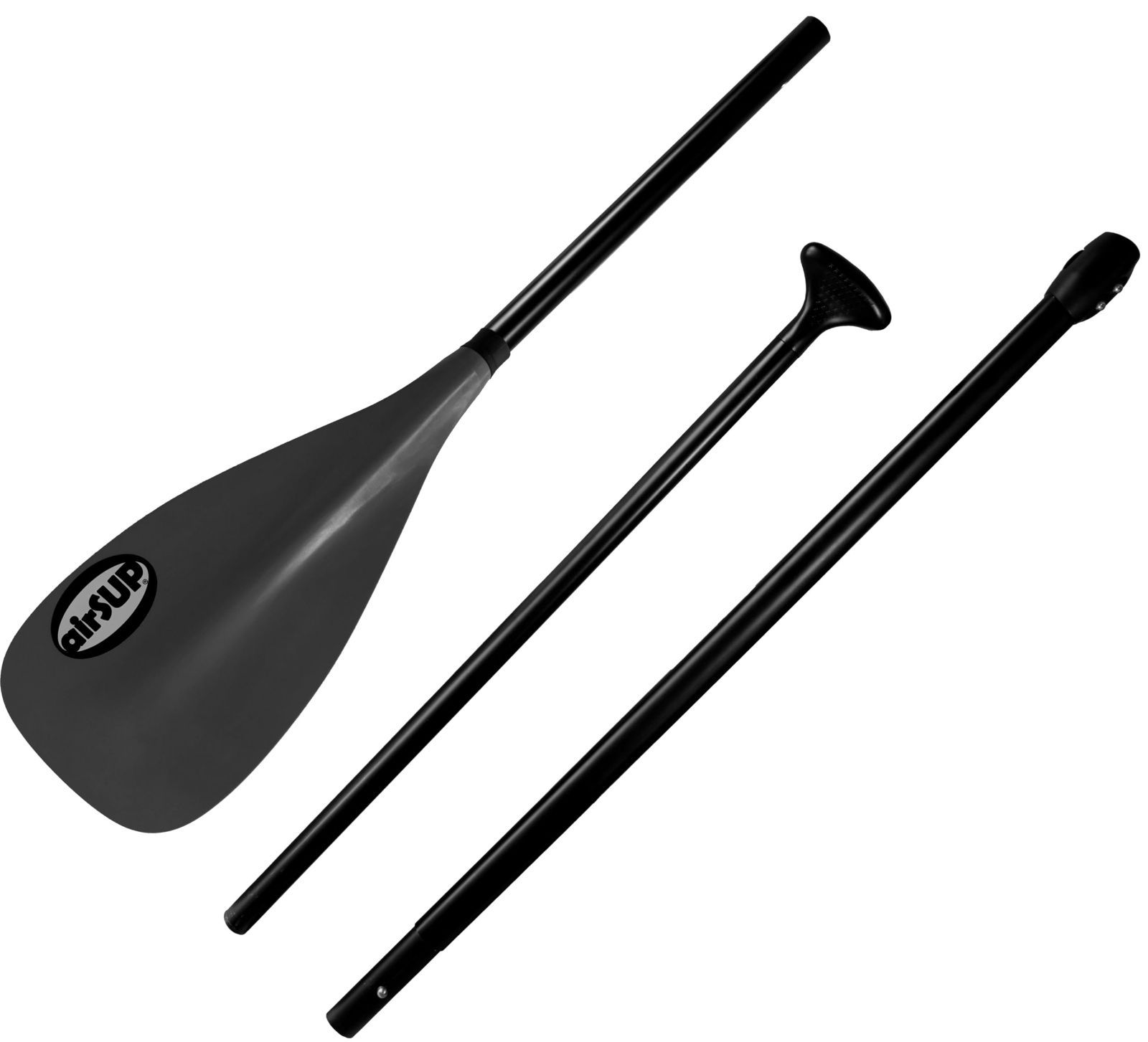 Color ブラック airSUP アルミ 3ピース パドル for スタンドアップパドルボード SUP air インフレータブル 165-209cm お好みのサイズに長さを調節できる 楕円形 Neo ブラック