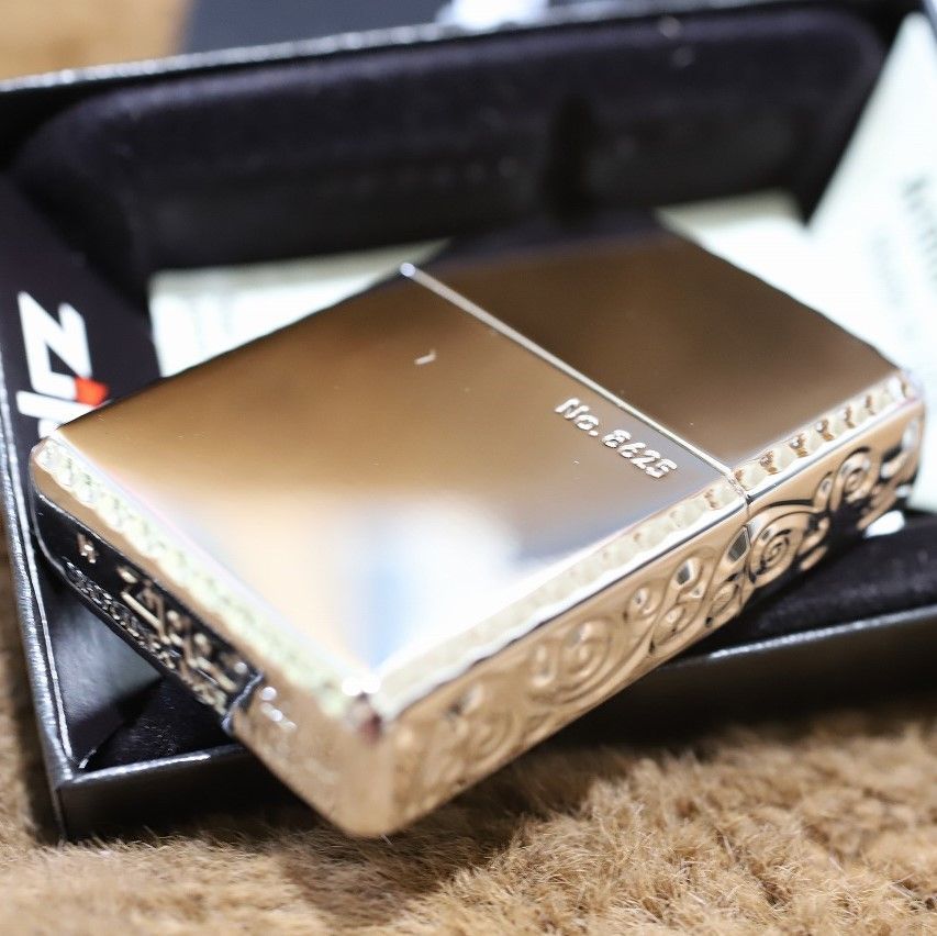 Armor ZIPPO 重厚アーマー 3面彫刻 プラチナコーテイング 深彫り彫刻 シリアルナンバー入り Zippo シンプル アーマージッポ ジッポ アラベスク