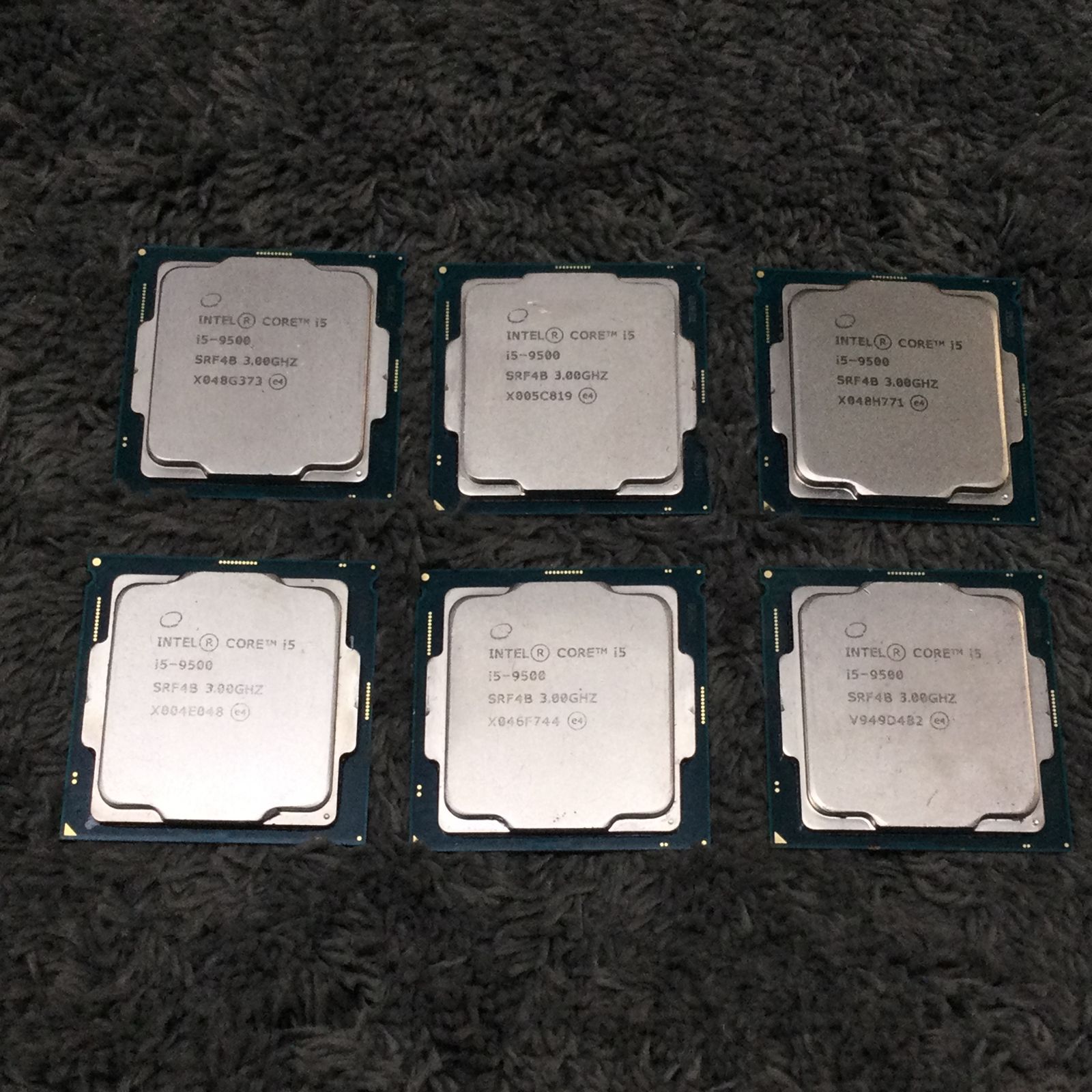 ⑨ INTEL Core i5-9500 計6枚セット CPUまとめ売り 1000026887325