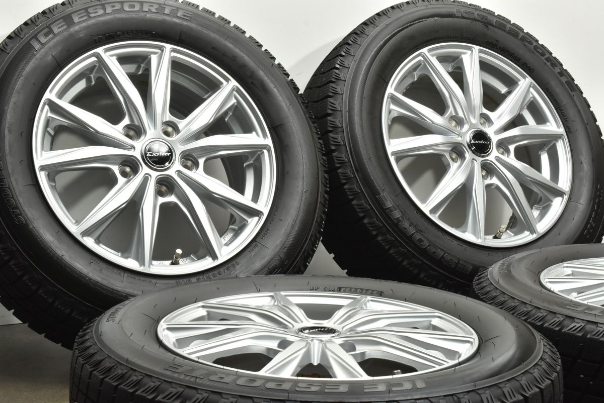 製 バリ溝 エクスター 15in 6J 53 PCD114.3 アイスエスポルテ 195 65R15 ノア ヴォクシー エスクァイア ステップワゴン