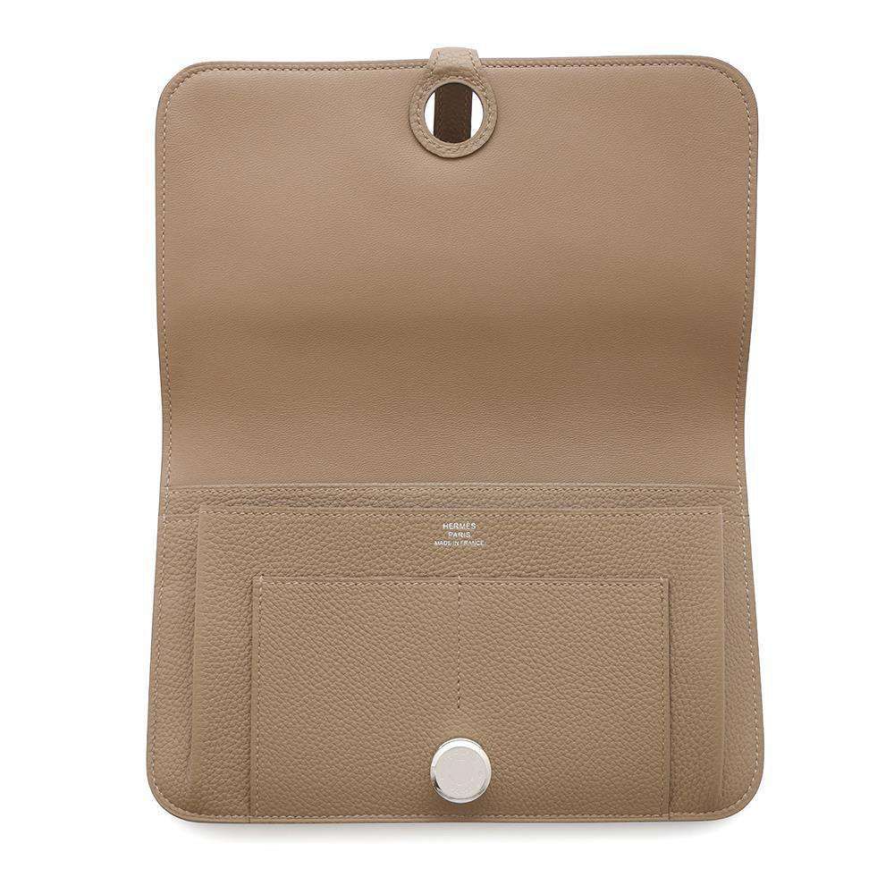 エルメス 長財布 ドゴンGM ベージュドゥワイマール/シルバー金具 トゴ  