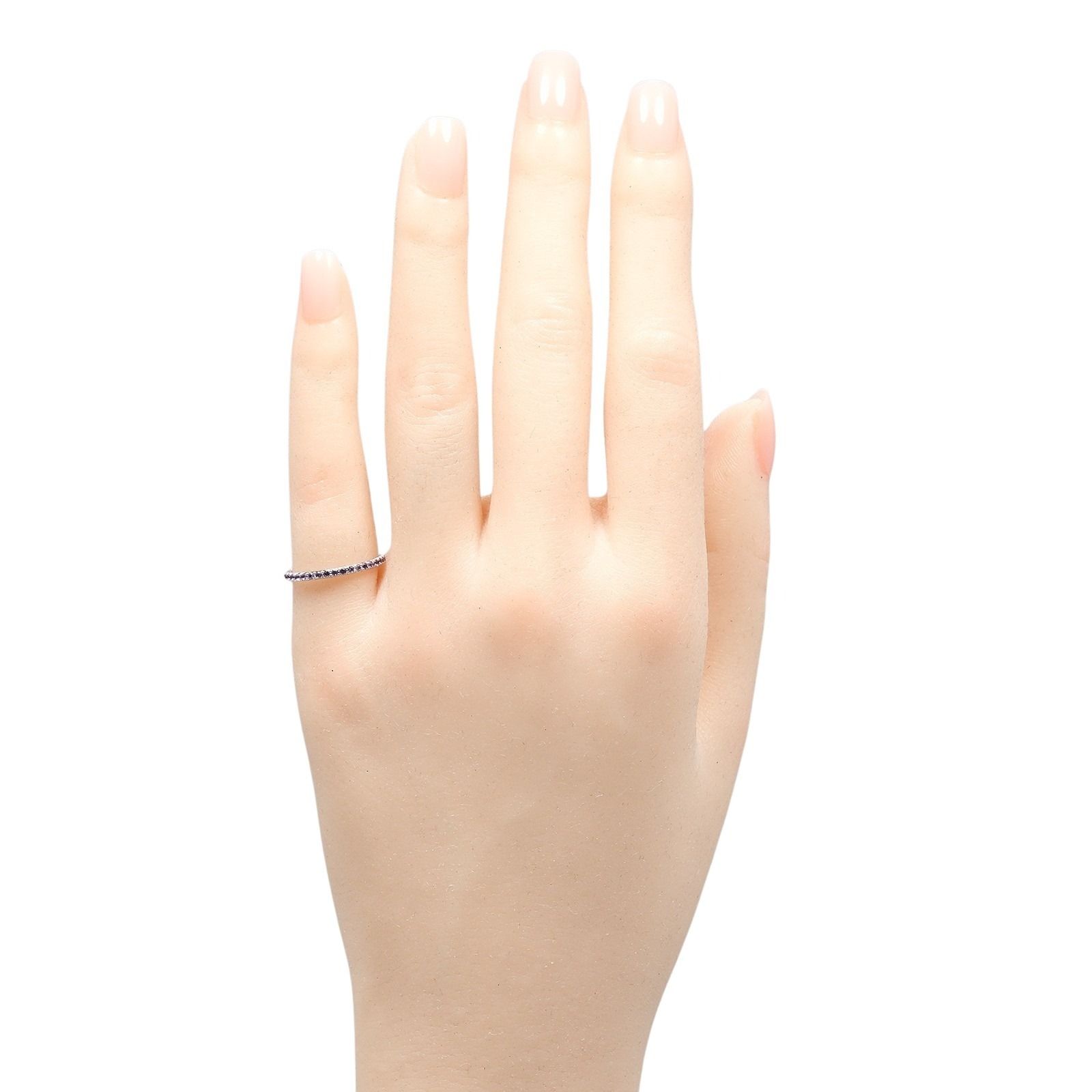 TIFFANY-Co. ティファニー メトロ K18ホワイトゴールド×フルエタニティ アメジスト 6.5号 レディース 1g リング 指輪