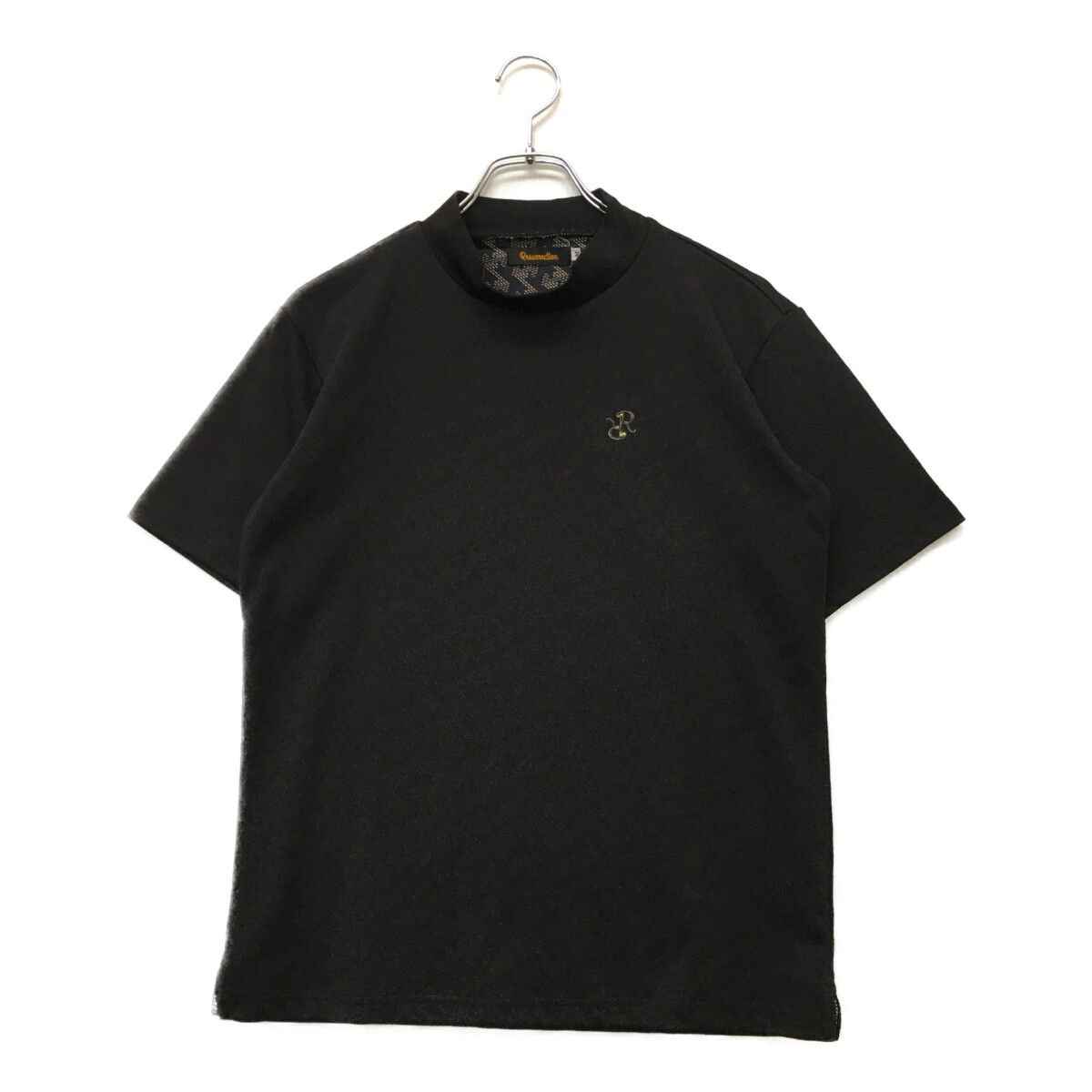 coco 中古 レザレクション Resurrection メンズ 半袖シャツ M 黒 ブラック モックネック 総柄 中古 メンズ レザレクション Resurrection 半袖シャツ M 黒
