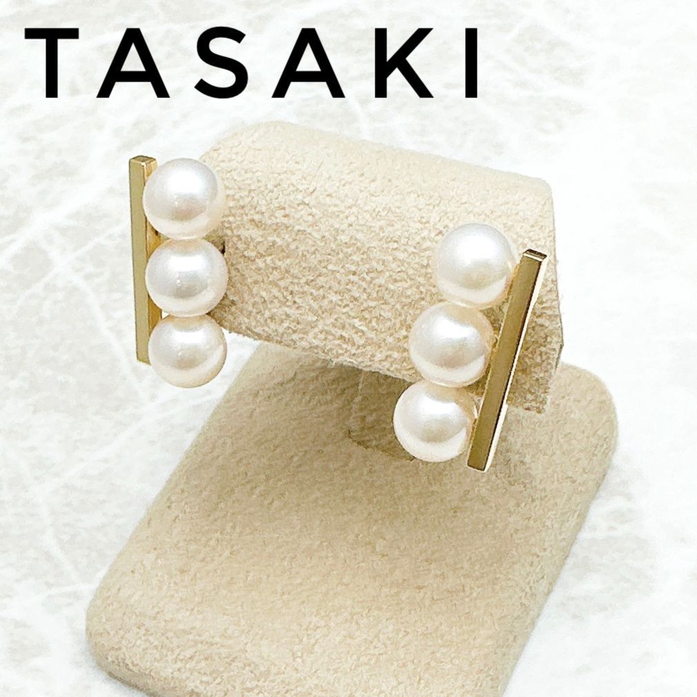 人気/極美品🌟TASAKI バランス ネオ イヤリング イエローゴールド 3連