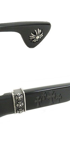 CHROME HEARTS セメタリー クロス スクエア メガネ べっ甲 クロムハーツ プラス クロス スクエア メガネ べっ甲 シルバー
