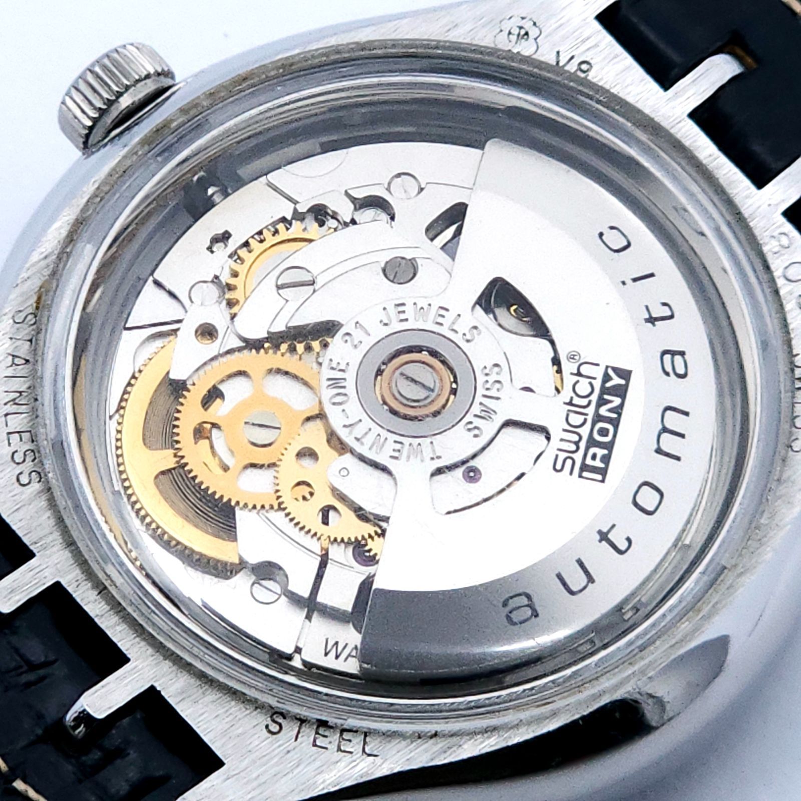 ☆良品 swatch スウォッチ IRONY 自動巻 動作品 両面スケルトン