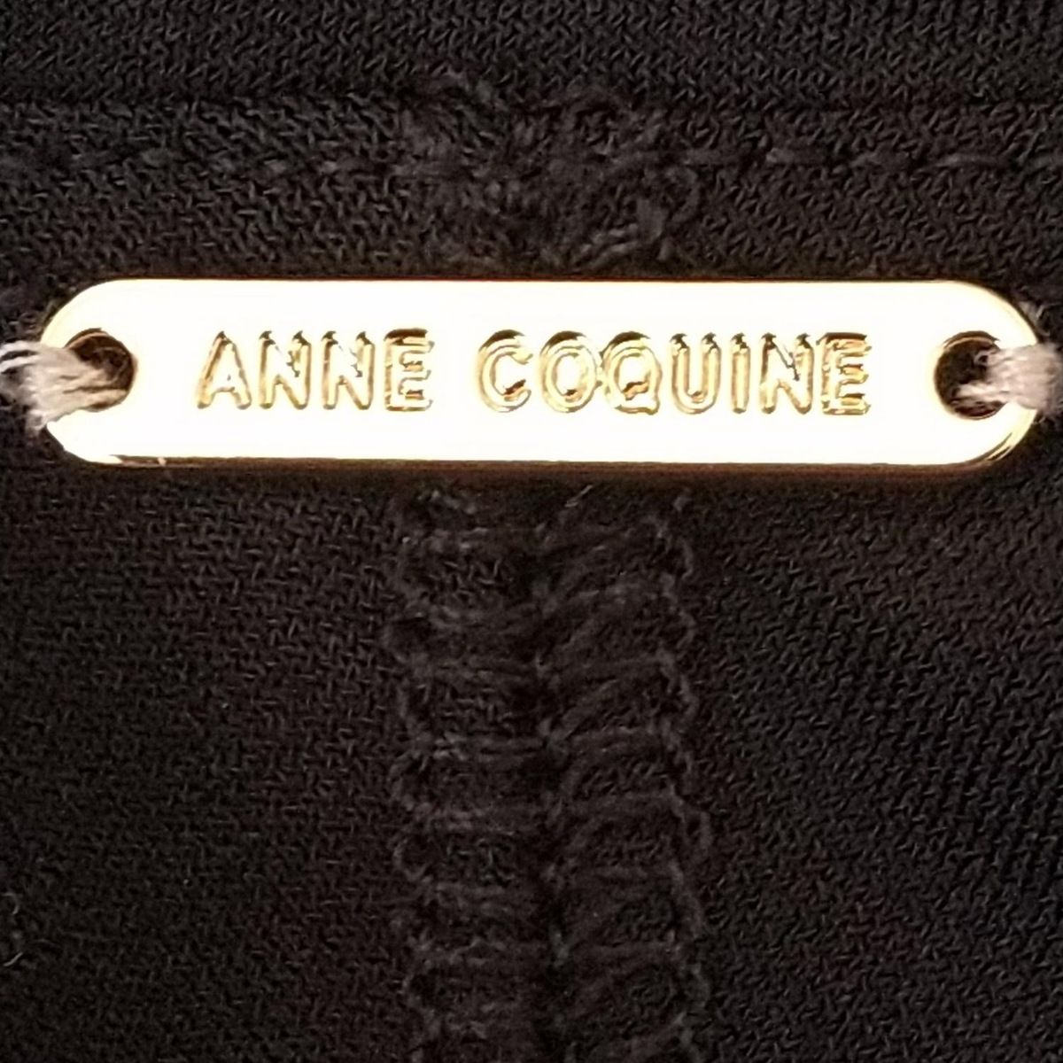 Anne Coquine(アンコキーヌ) カーディガン サイズS レディース美品  - 黒 七分袖/変形デザイン Anne Coquine(アンコキーヌ) カーディガン サイズS レディース美