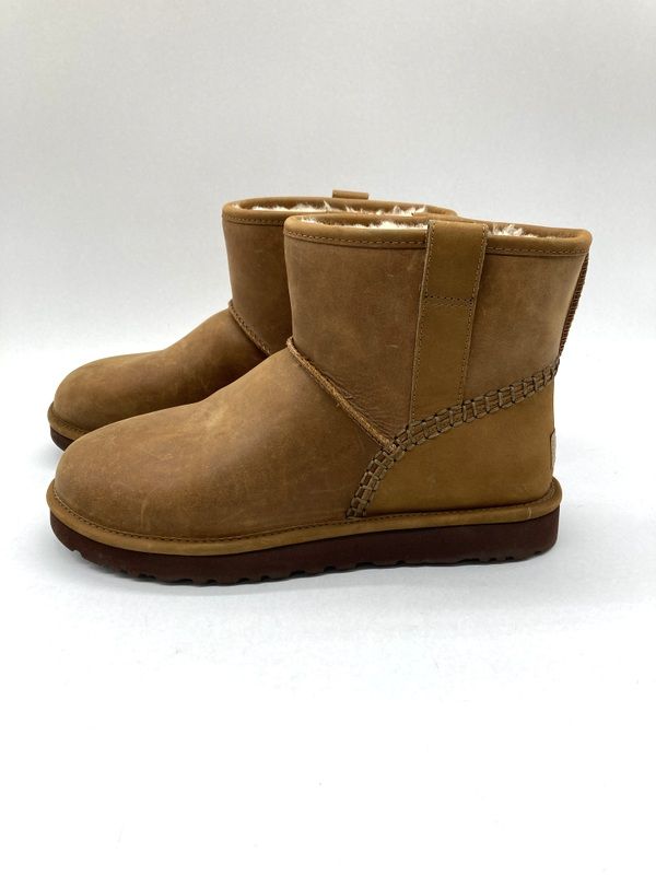 UGG アグ ムートンブーツ CLASSIC MINI STITCH 1008621 き クラシックミニ ステッチ メンズ 27cm ブラウン 靴 B14940◆