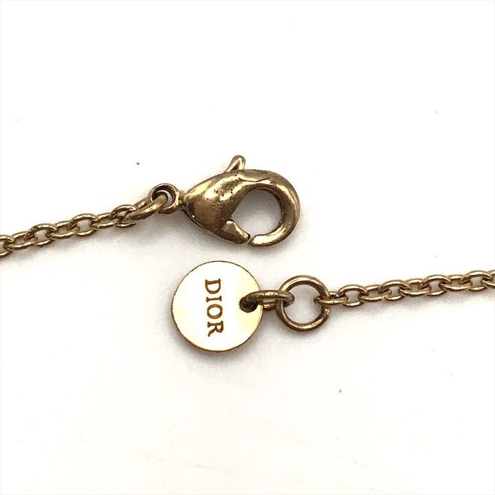美品 Christian Dior ディオール CDロゴ ラインストーン ブレスレット