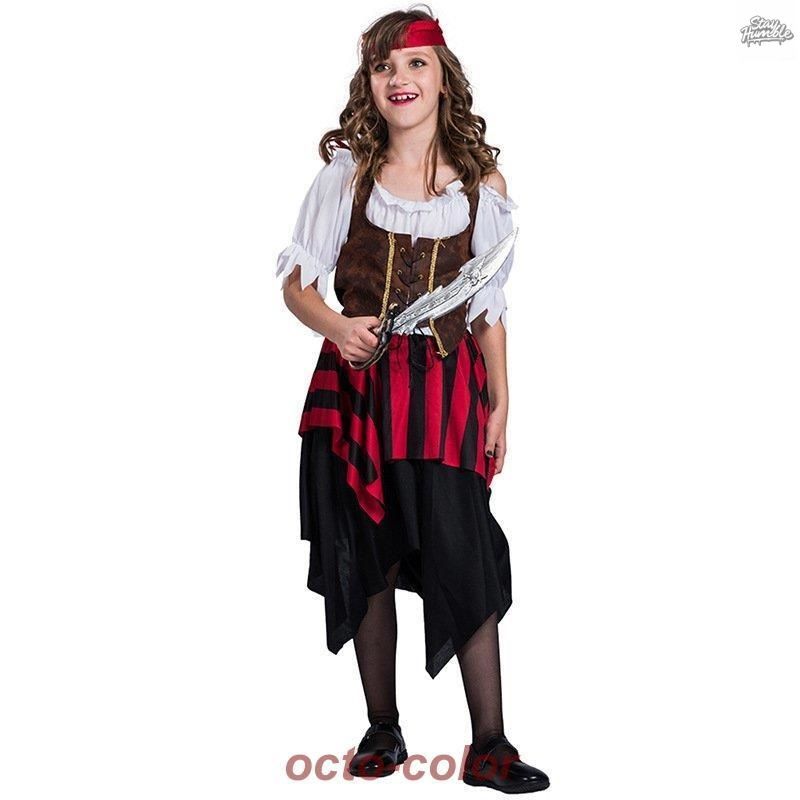 小4〜小6女子8枚セット 海賊 コスプレ ダンス衣装パイレーツ・オブ