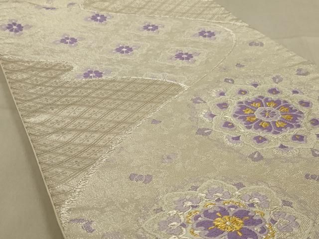 平和屋着物◎佐賀錦 六通柄袋帯 唐織 道長花文 金銀糸 正絹 逸品