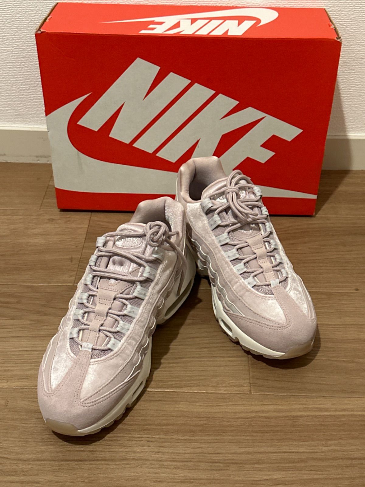 【新品未使用】NIKE ナイキ スニーカー レディース US7.5(24cm) AA1103 600 WMNS AIR MAX 95 LX PARTICLE ROSE/VAST GREY/WHITE 靴