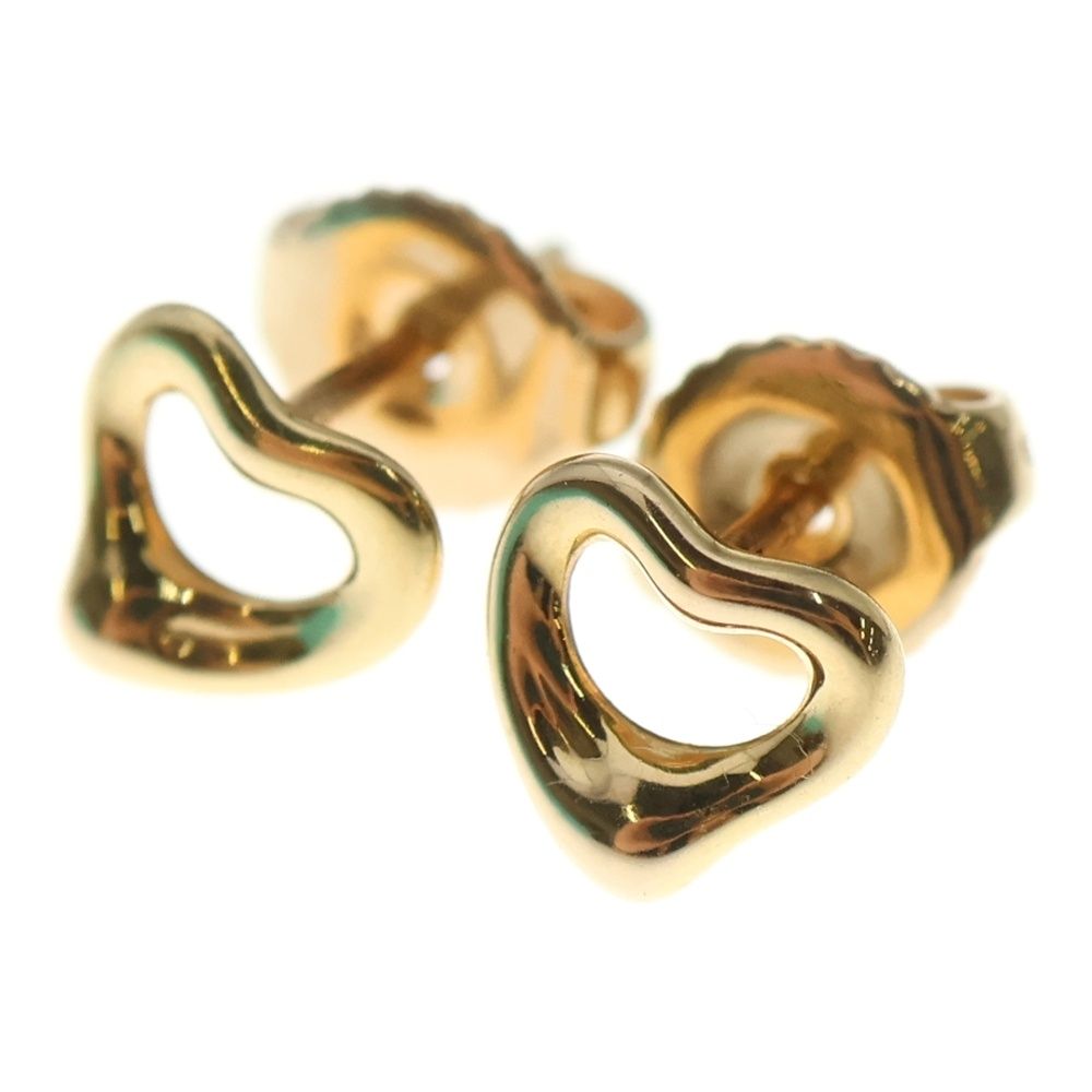 TIFFANY - Co. ティファニー オープンハート スタッドピアス エルサペレッティ K18PG ピンクゴールド