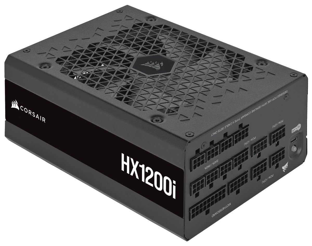CORSAIR HX1200i 1200W PC電源ユニット 80PLUS PLATINUM RTX4090|4080シリーズ推奨電源 - PCIE 5.0 対応 ATX 3.0 認証済 HX1200i 1200W HXシリーズ 2025
