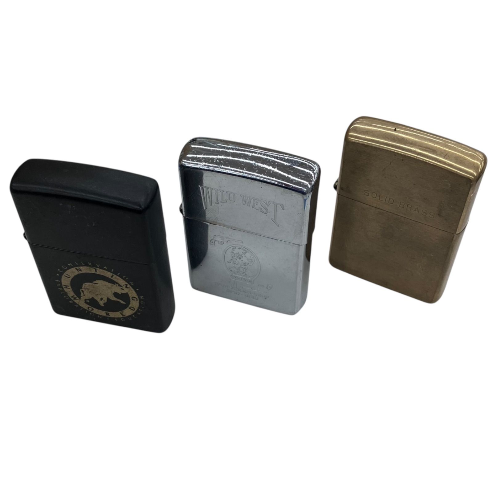 170590 ZIPPO ジッポー 1996 2002 2016年製 ブラック シルバー ゴールド 3点