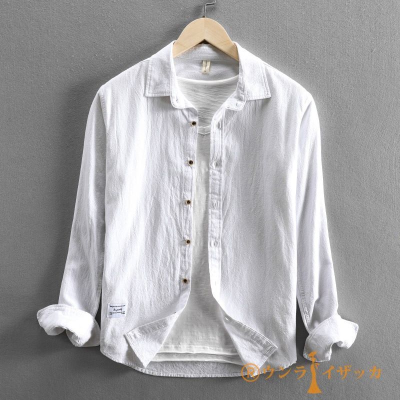 シャツ メンズ 白シャツ 無地 カジュアルシャツ 長袖シャツ トップス シャツ 夏服 通勤 代 代 代 トップス ビジネス おしゃれ メンズシャツ 春秋 コーデ j1Ks787