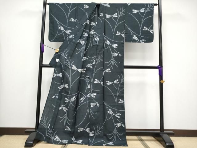 平和屋着物 上 夏物 浴衣 有松鳴海絞り トンボ 蝋色地 麻 CYAA3440s5 WWW_SUPERTOOLSSHOP_NL