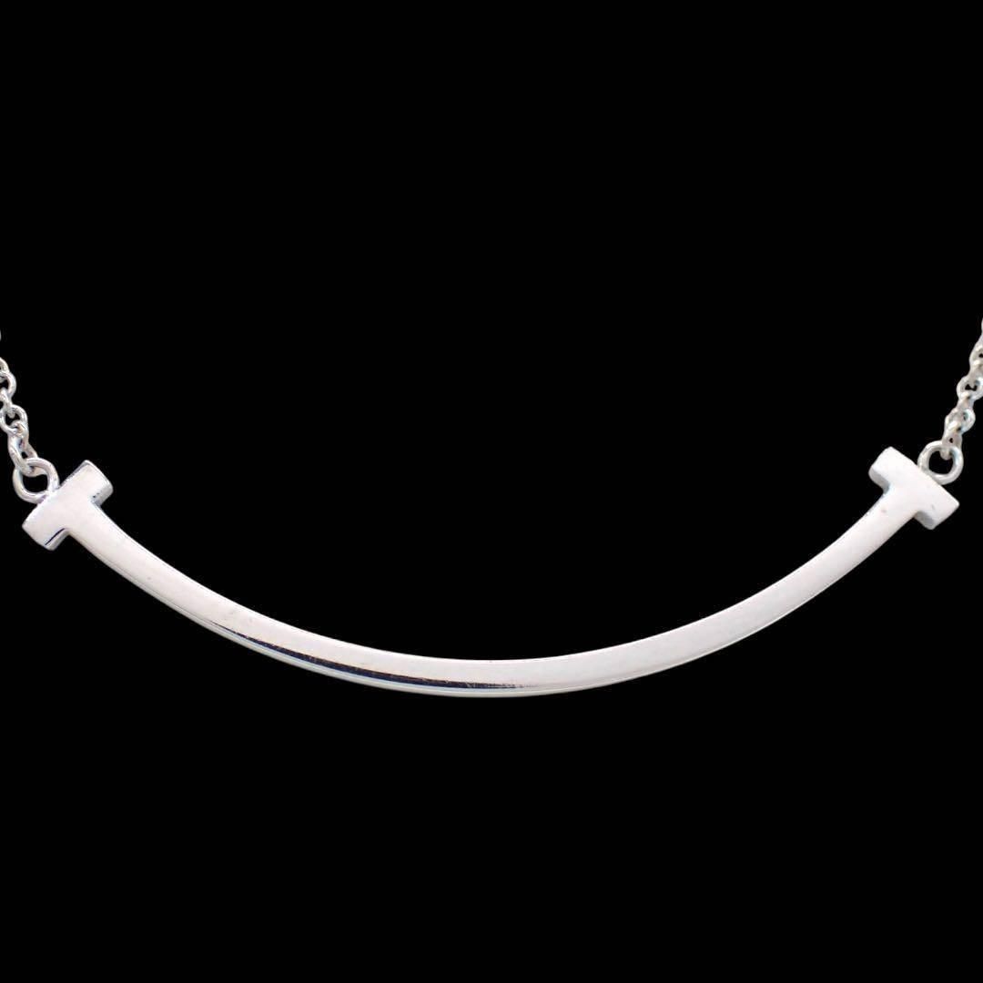 箱 ティファニー Tスマイル スモール ネックレス 750 K18WG 4010