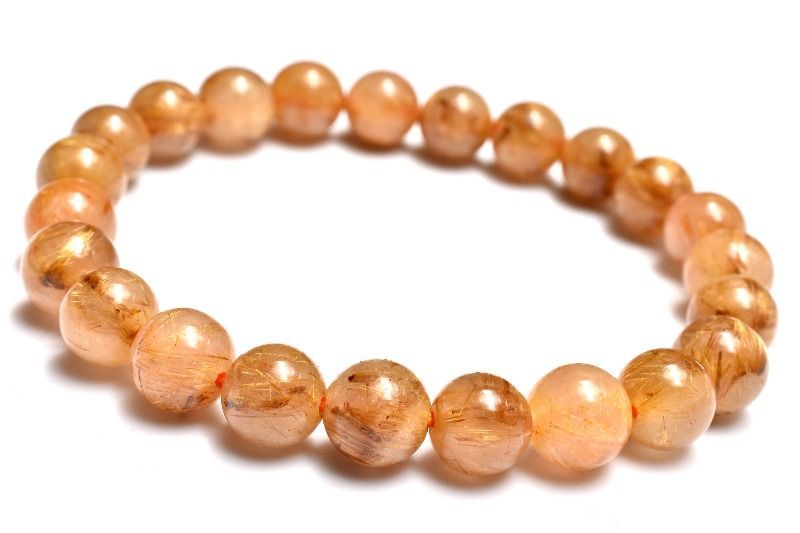 極上タイチンルチル11mmブレスレット 透明度、金針最強 極上