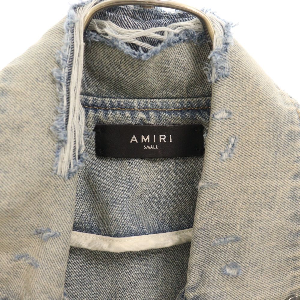 AMIRI (アミリ) Damage Denim Riders Jacket ダメージ加工 デニム