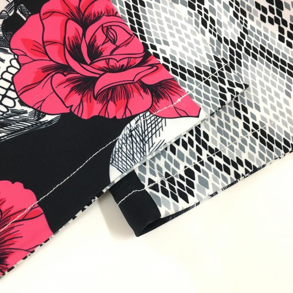 美品】ラウドマウス パンツ 黒×ピンク 総柄 スカルズ＆ロージズ メンズ