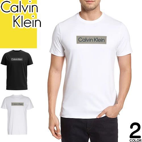 カルバンクライン Calvin Klein Tシャツ メンズ 半袖 ロゴ プリント クルーネック 丸首 ブランド 大きいサイズ オシャレ 白 黒 ホワイト ブラック 40QM853