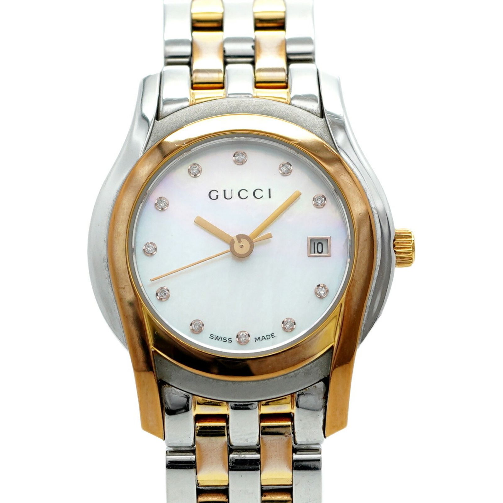 グッチ 5500L 白文字盤腕時計 レディース