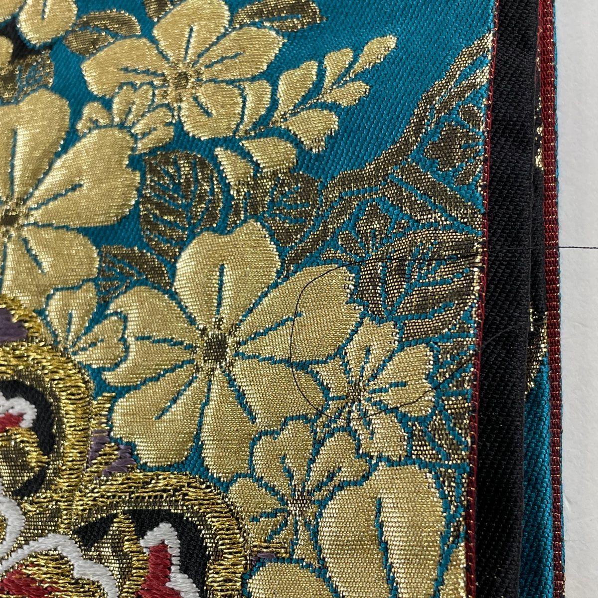 バイセル 着物 美品 名品 袋帯 水色 草花 縞 花唐草 箔 六通 正絹 ☆☆☆☆ 袋帯 秀品 花唐草 縞 紫 全通 正絹｜中古・古着・リサイクル着物通販