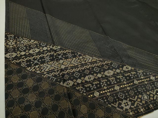 平和屋着物○中国三大刺繍 スワトウ刺繍 汕頭刺繍 総刺繍 本場縞