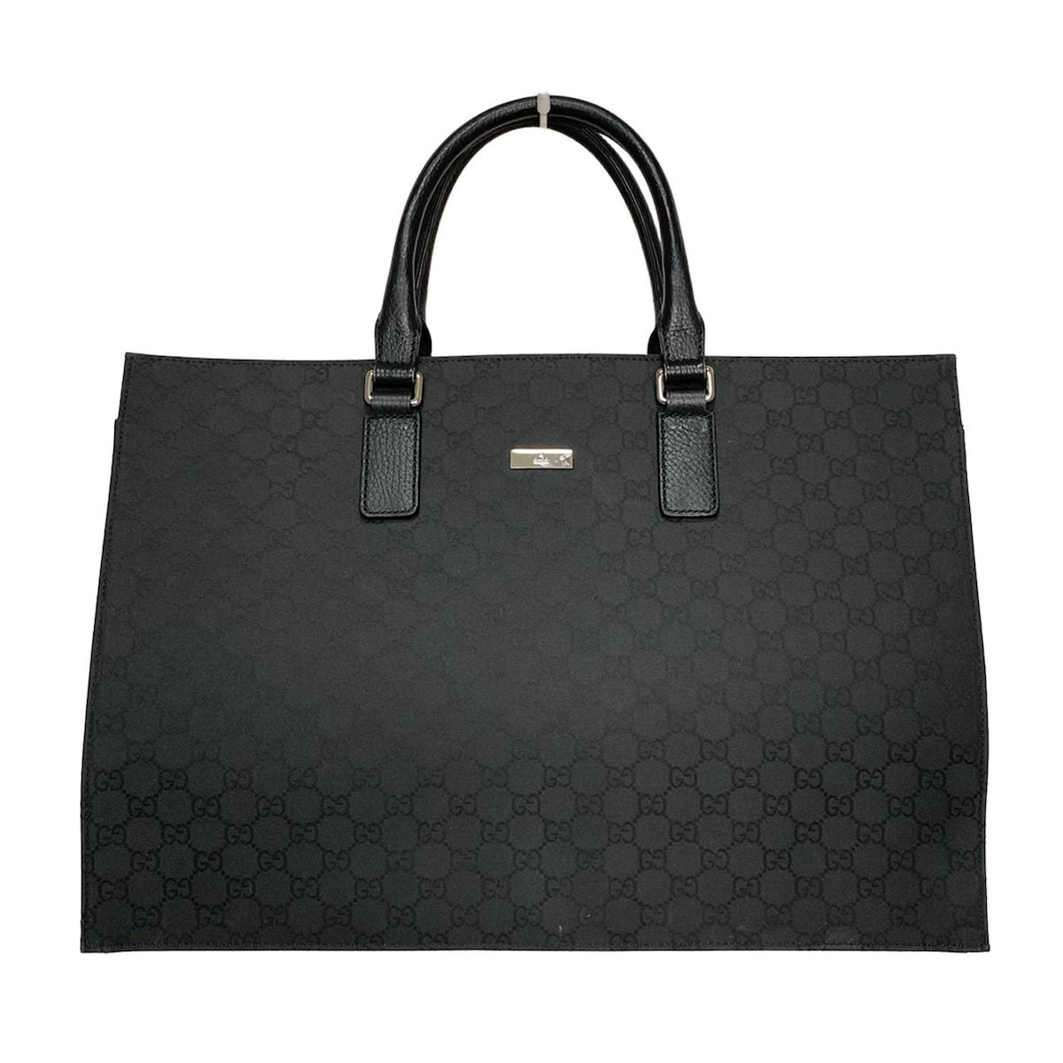 GUCCI グッチ ビジネスバッグ GG柄 190630 黒 レザー