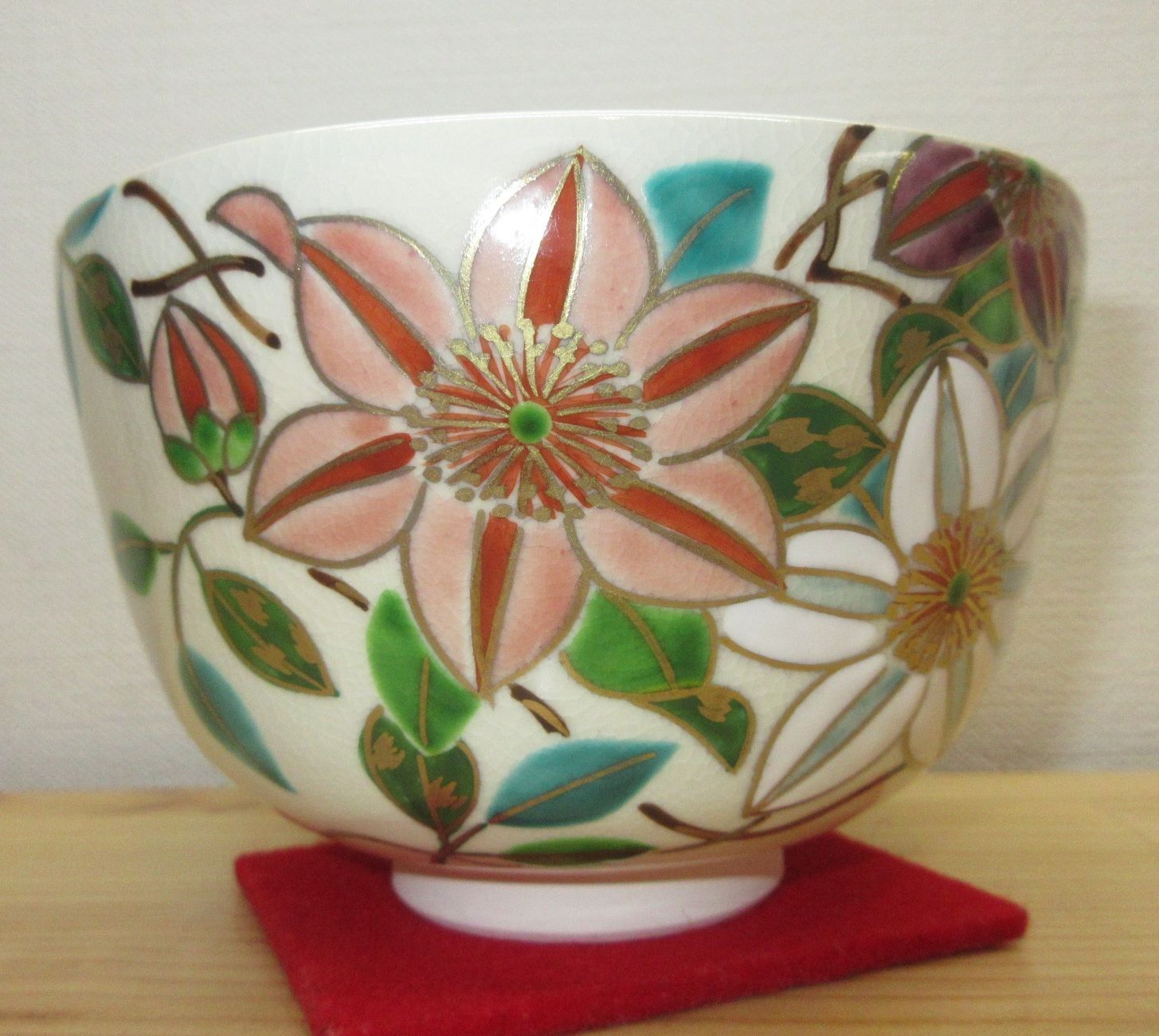 京焼 抹茶茶碗 茶道具 紙箱付き 逢絢亭・新品】茶道具 茶碗 京焼 御