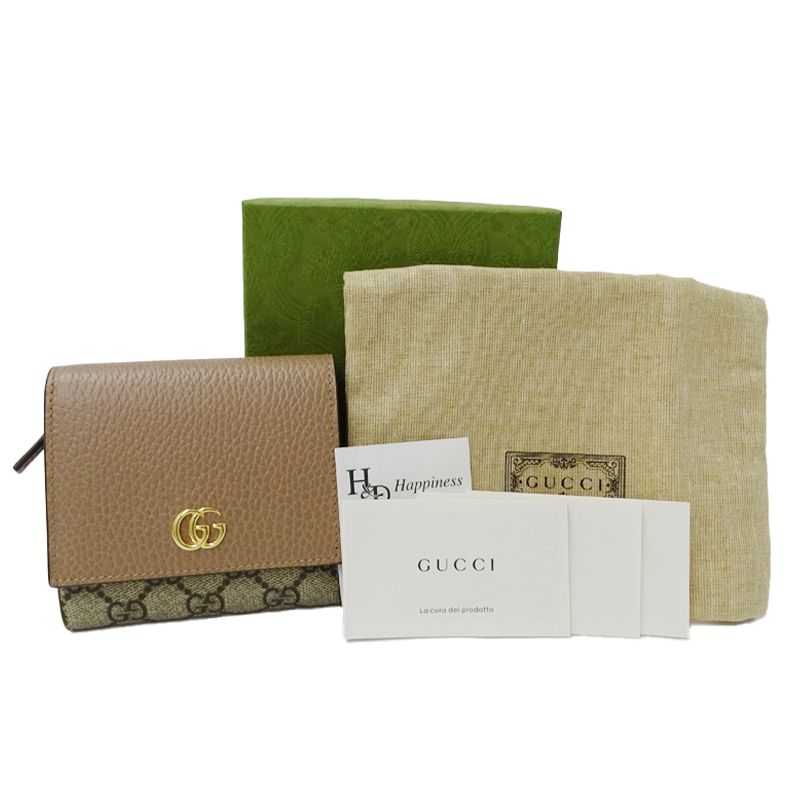 グッチ GUCCI 財布 レディース ブランド プチマーモント 二つ折り財布  
