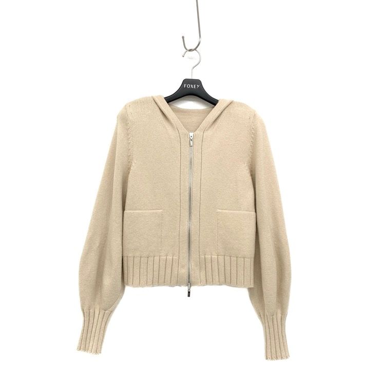 フォクシー リラックスフーディ パーカー ベージュ 38♡ FOXEY
