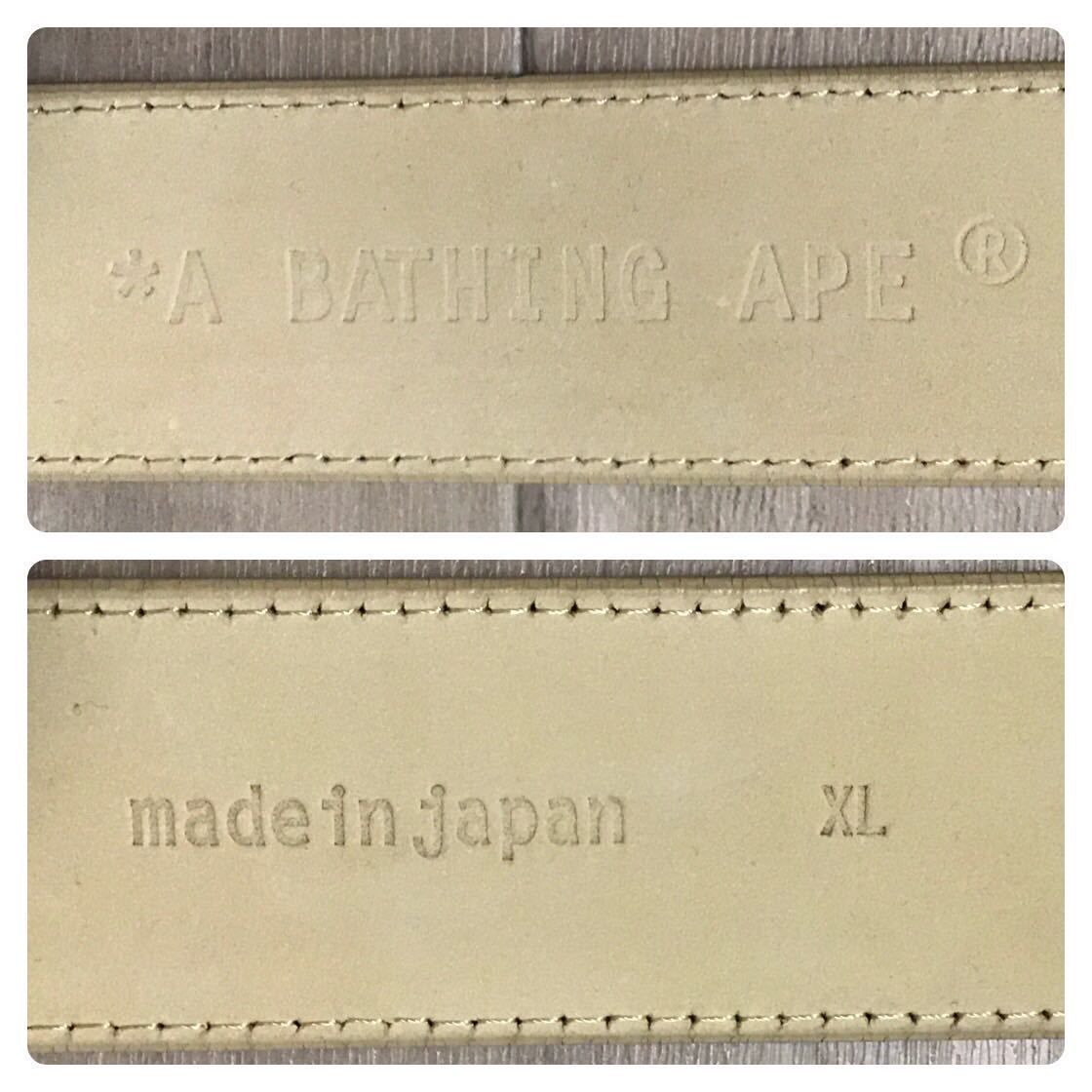 BAPE camo レザー ベルト 1st camo yellow XLサイズ a bathing